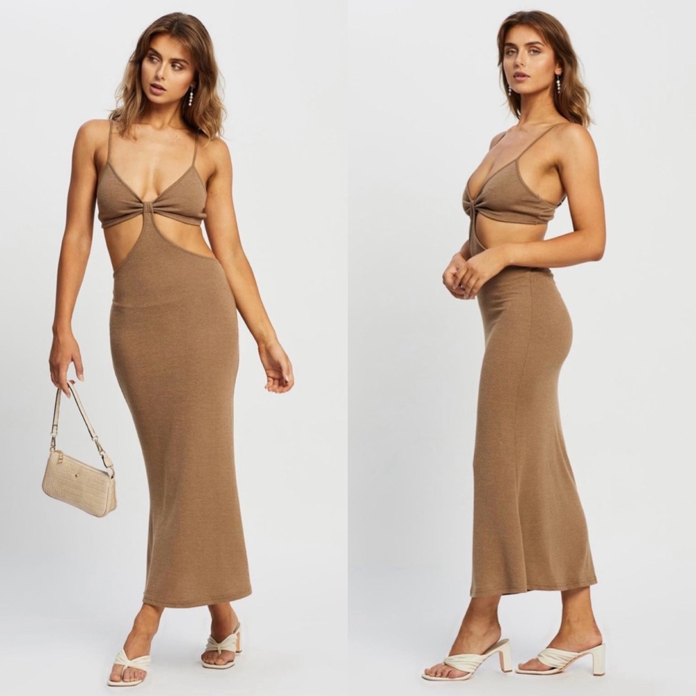 Reverse Cut-Out Midi Dress